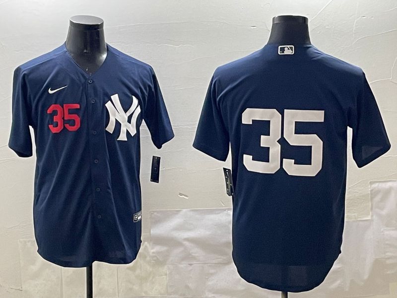 Men New York Yankees #35 No Name Black Game 2025 Nike MLB Jersey style 3162->new york yankees->MLB Jersey